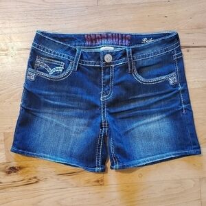 Hydraulic Bailey Denim Jean Shorts Embellished Pockets Junior Size 9/10